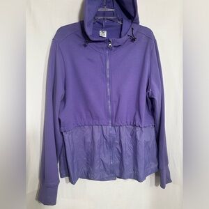 WOMENS NWOT 3XL XXXL PURPLE HOODIE ATHLETIC WORKS ZIP FRONT SWEATSHIRT
